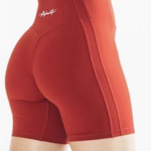 Alphalete pulse kenetic biker shorts , Red hot size XS